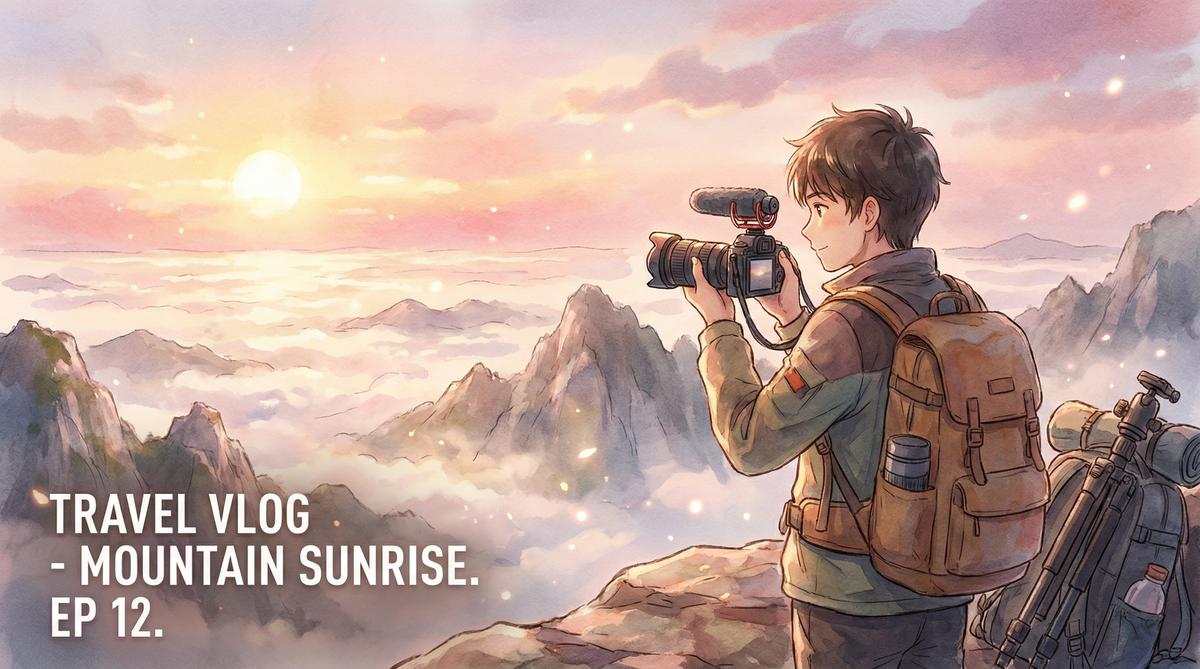 芒果视频旅行视频分享山顶日出